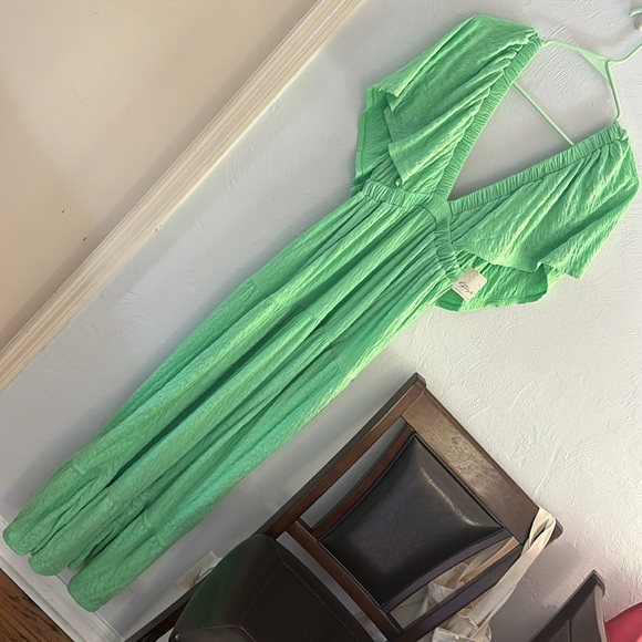 NWT FREE PEOPLE LA LA MAXI DRESS, TURQUOISE, XS, SOLD OUT COLOR - Picture 8 of 15